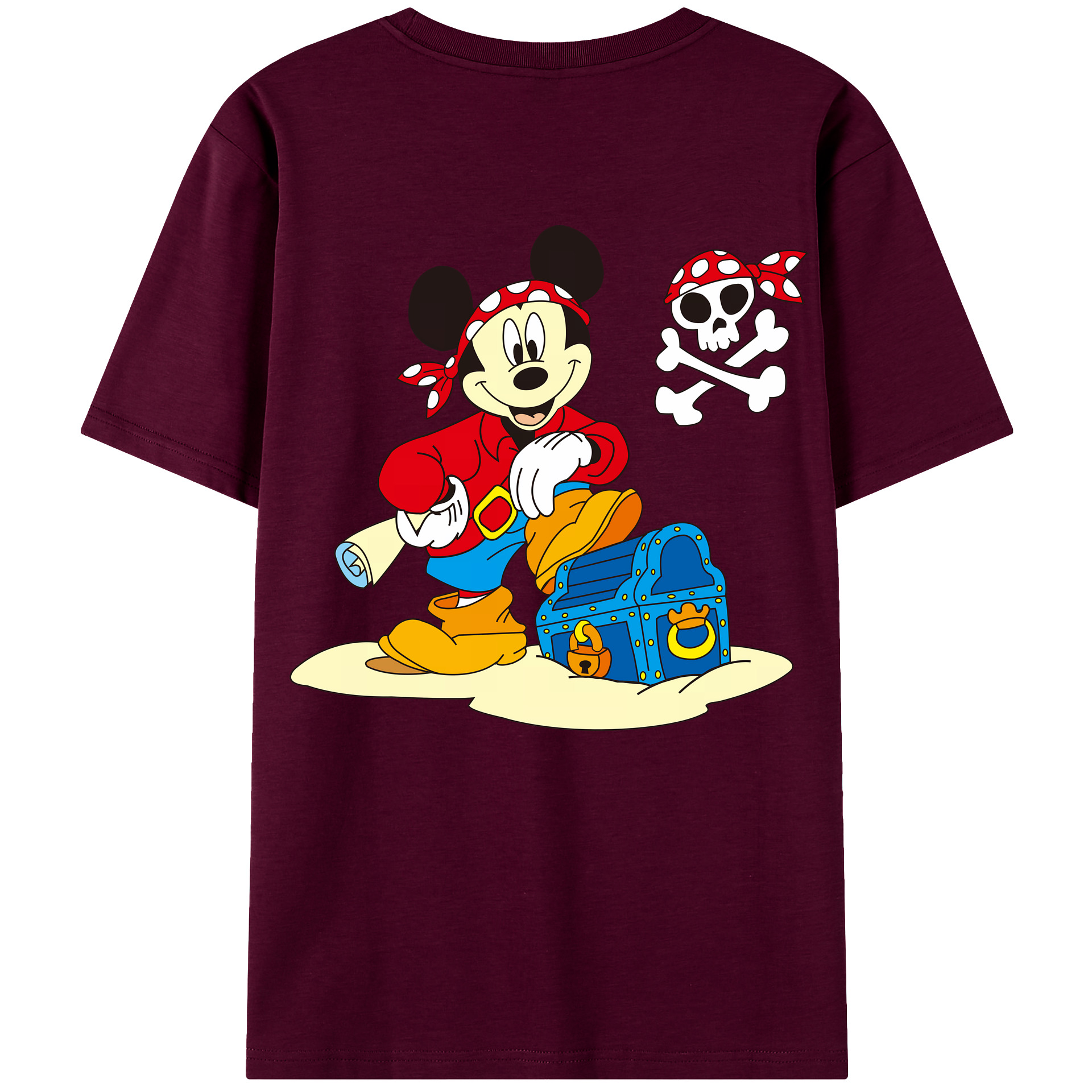 ミッキーマウス Mickey Mouse レディース半袖Tシャツ(バックプリント)
